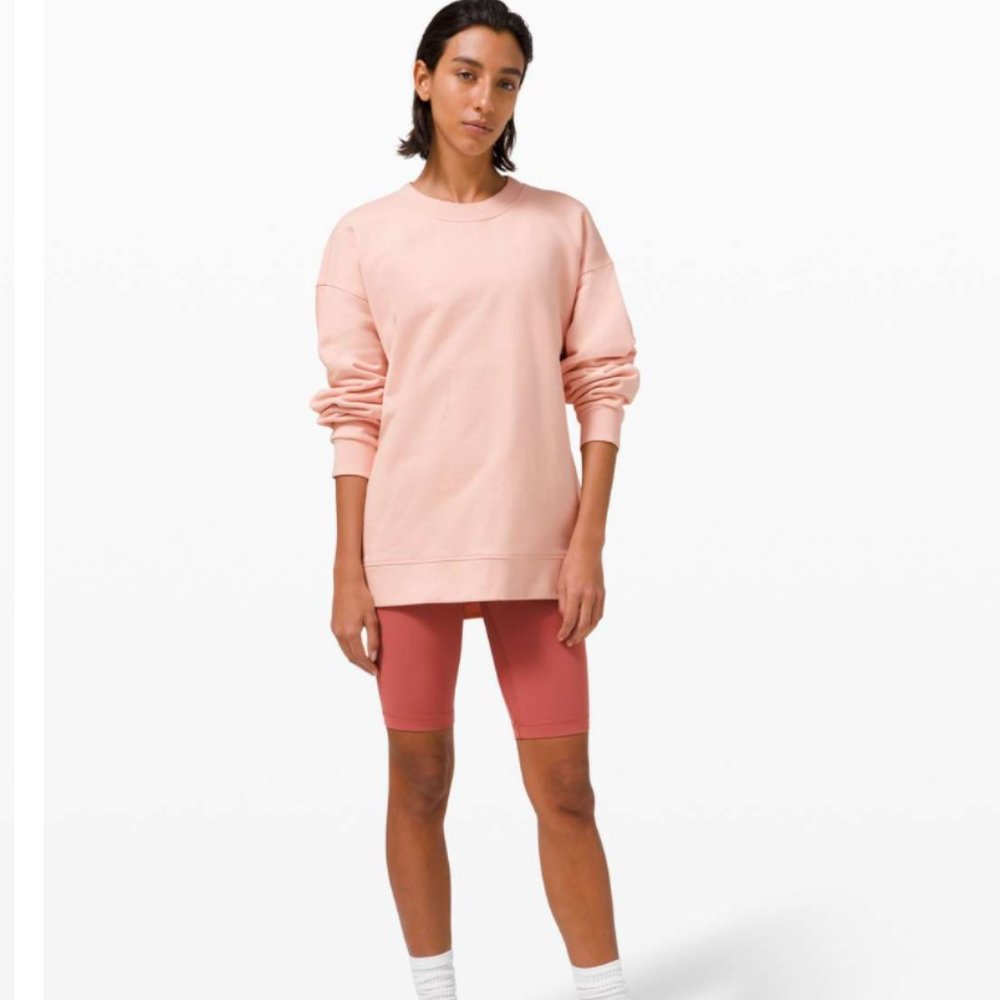 Like New Lululemon Perfectly Oversized Crew Pink Mist Sz8